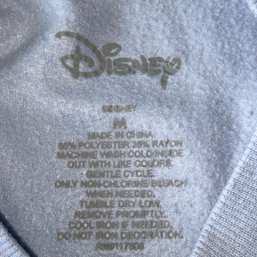 Disney pullover sweatshirt Stitch Ohana Sz medium long sleeve blues - Picture 3 of 6